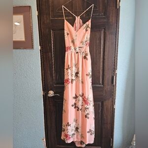 Floral Pink Maxi Dress